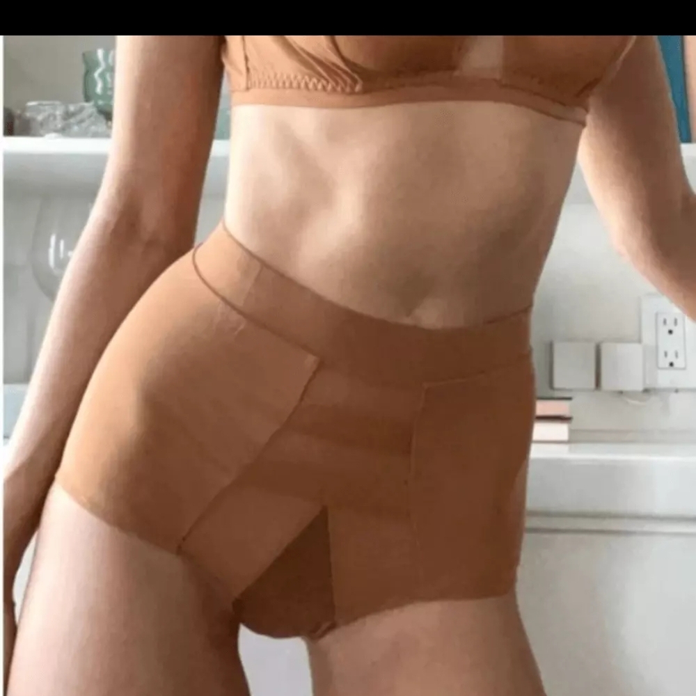 Free People HAH High-Waisted Tan Shapewear Briefs
